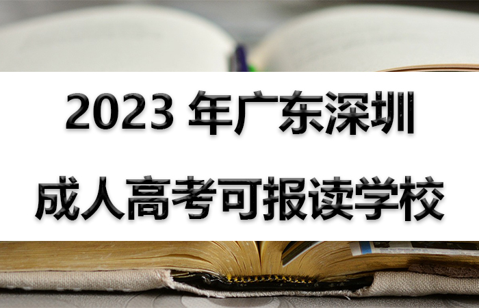 2023年广东深圳成人高考可报读学校