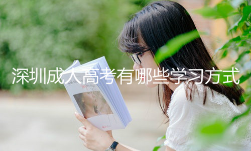 深圳成人高考有哪些学习方式