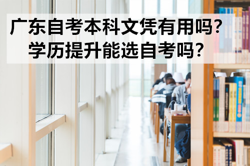 广东自考本科文凭有用吗？学历提升能选自考吗？