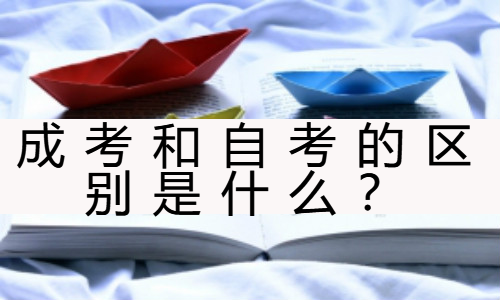 成考和自考的区别是什么？选哪个好？