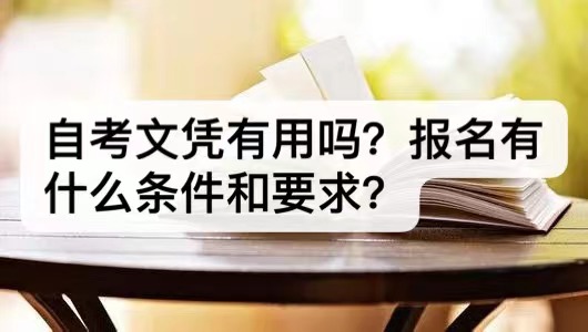 自考文凭有用吗？报名有什么条件和要求？