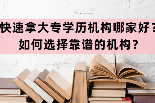 快速拿大专学历机构哪家好？如何选择靠谱的机构？