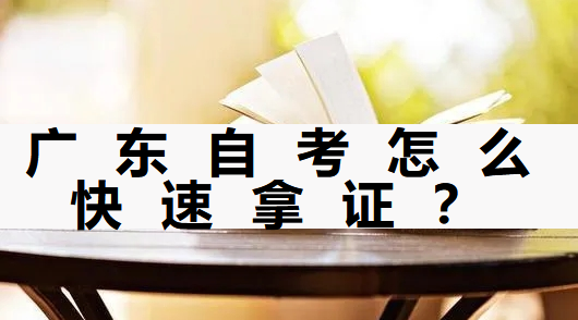 广东自考怎么快速拿证？掌握这两点是快速取拿证的关键！