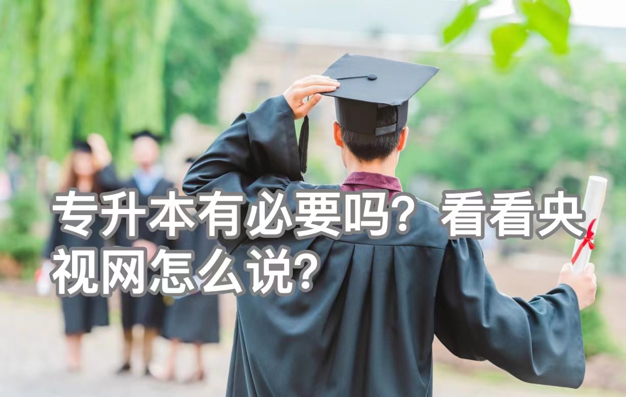 专升本有必要吗？看看央视网怎么说？
