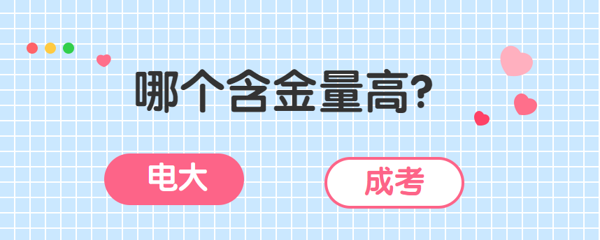 电大和成人高考有什么区别?哪个含金量比较高?