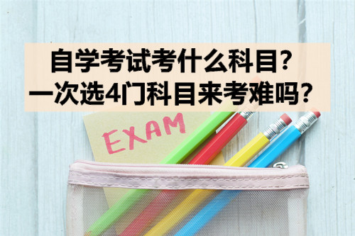 自学考试考什么科目？一次选4门科目来考难吗？