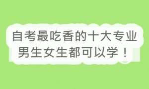 自考最吃香的十大专业